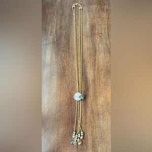 Vintage Liz Claiborne long necklace with fish and outdoor accents